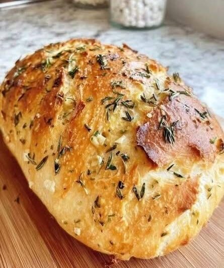 No-Knead Garlic Bread