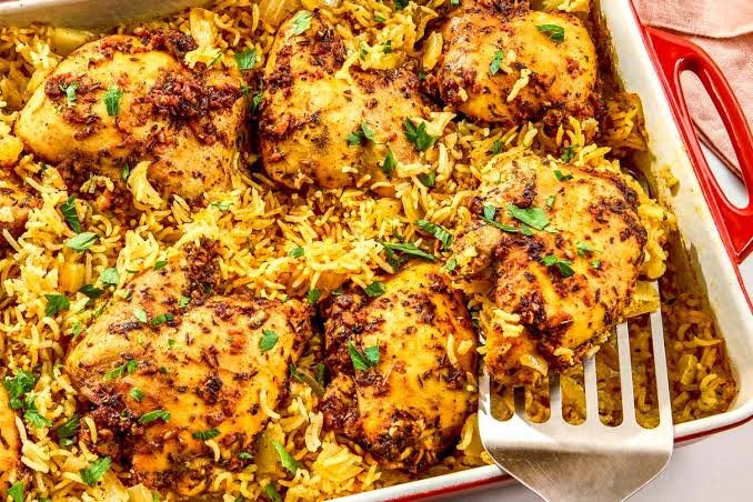 Baked Chicken with Rice