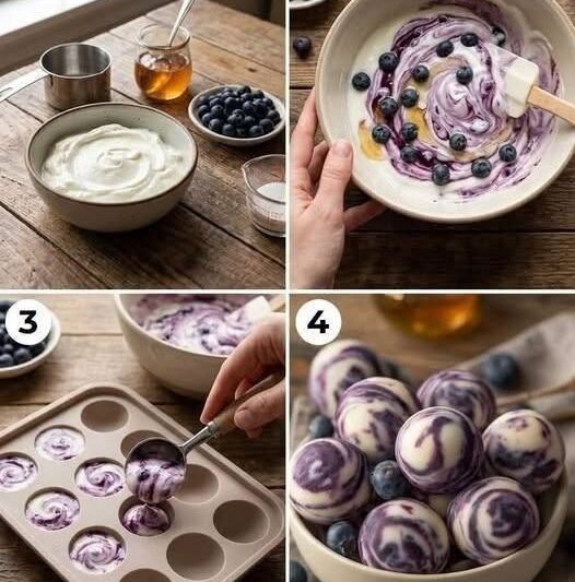 Blueberry Yogurt Bites Recipe