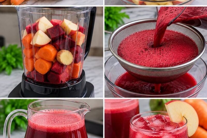 Natural Beetroot, Ginger and Lemon Drink Recipe