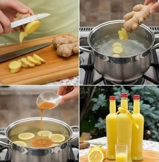 3-Ingredient Lemon Ginger Drink